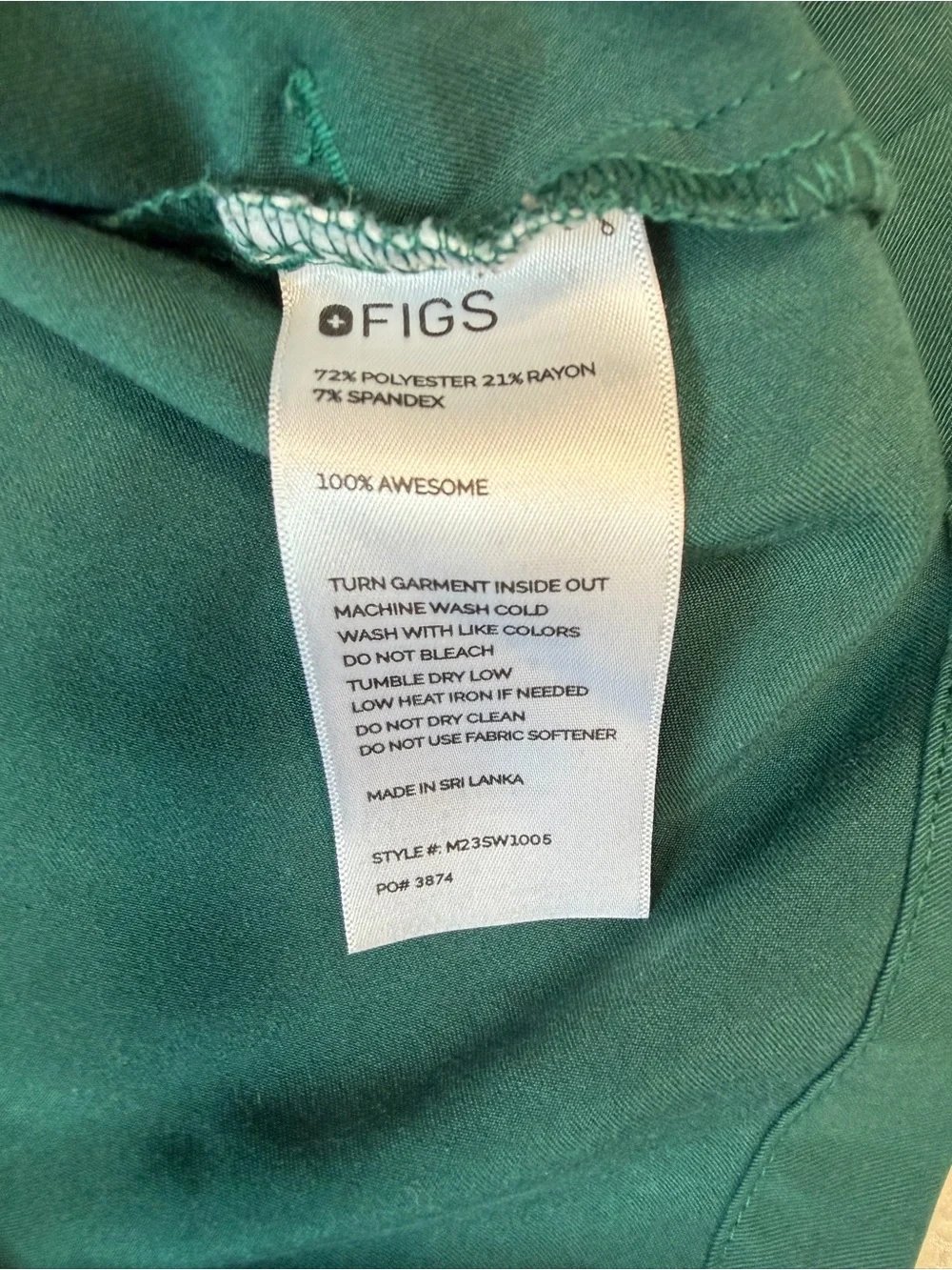 FIGS Jogger Scrub Set in Deep Forest Green